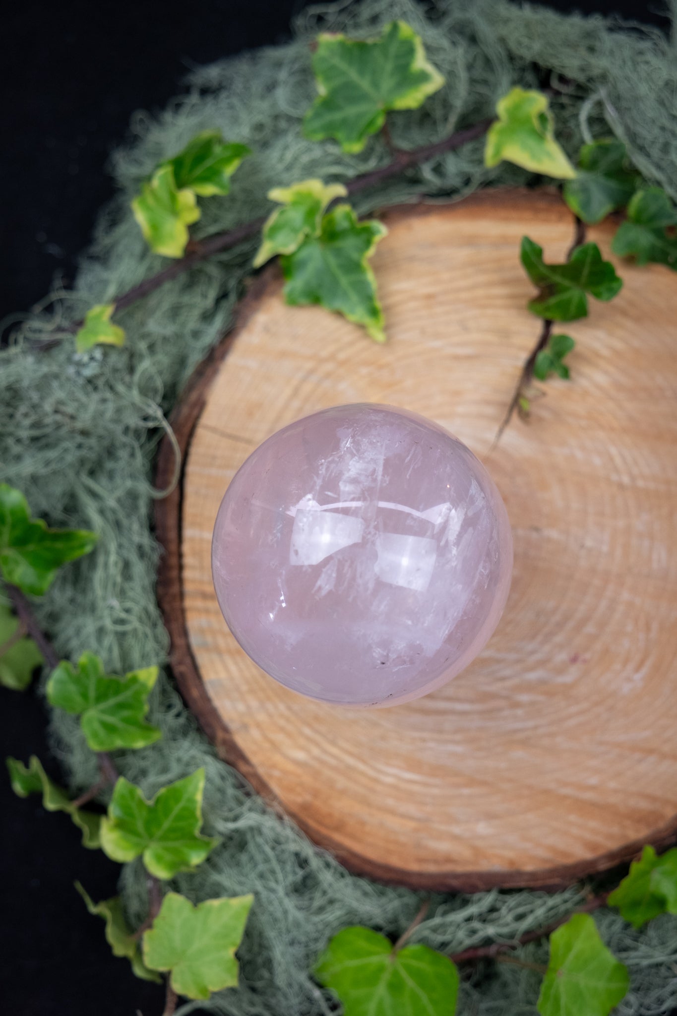 High Grade Rose Quartz Sphere Madagascar, Gemmy Pink Crystal Stone, Exceptional Clarity with Rainbows and Star Asterism