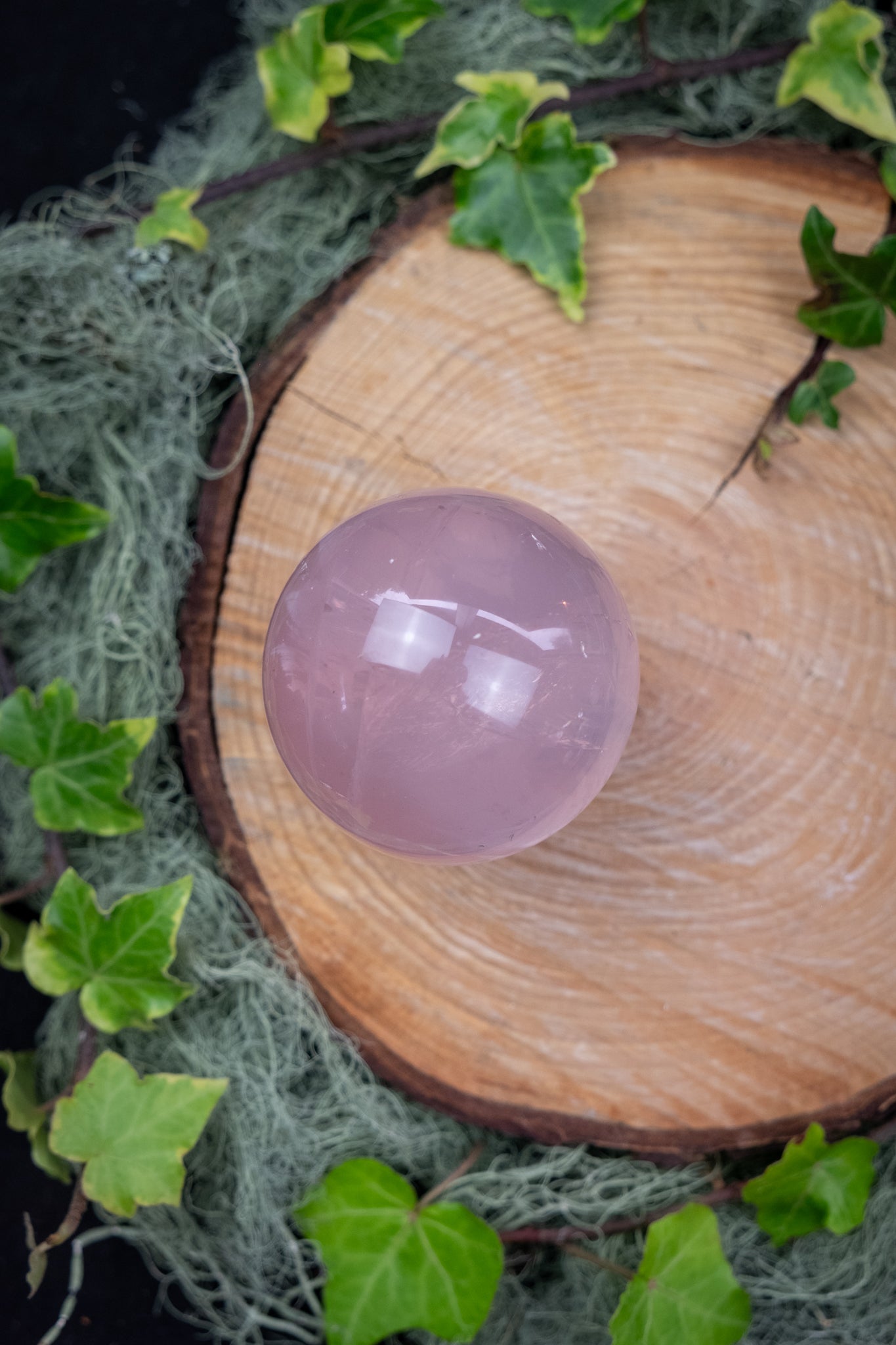 High Grade Rose Quartz Sphere Madagascar, Gemmy Pink Crystal Stone, Exceptional Clarity with Rainbows and Star Asterism
