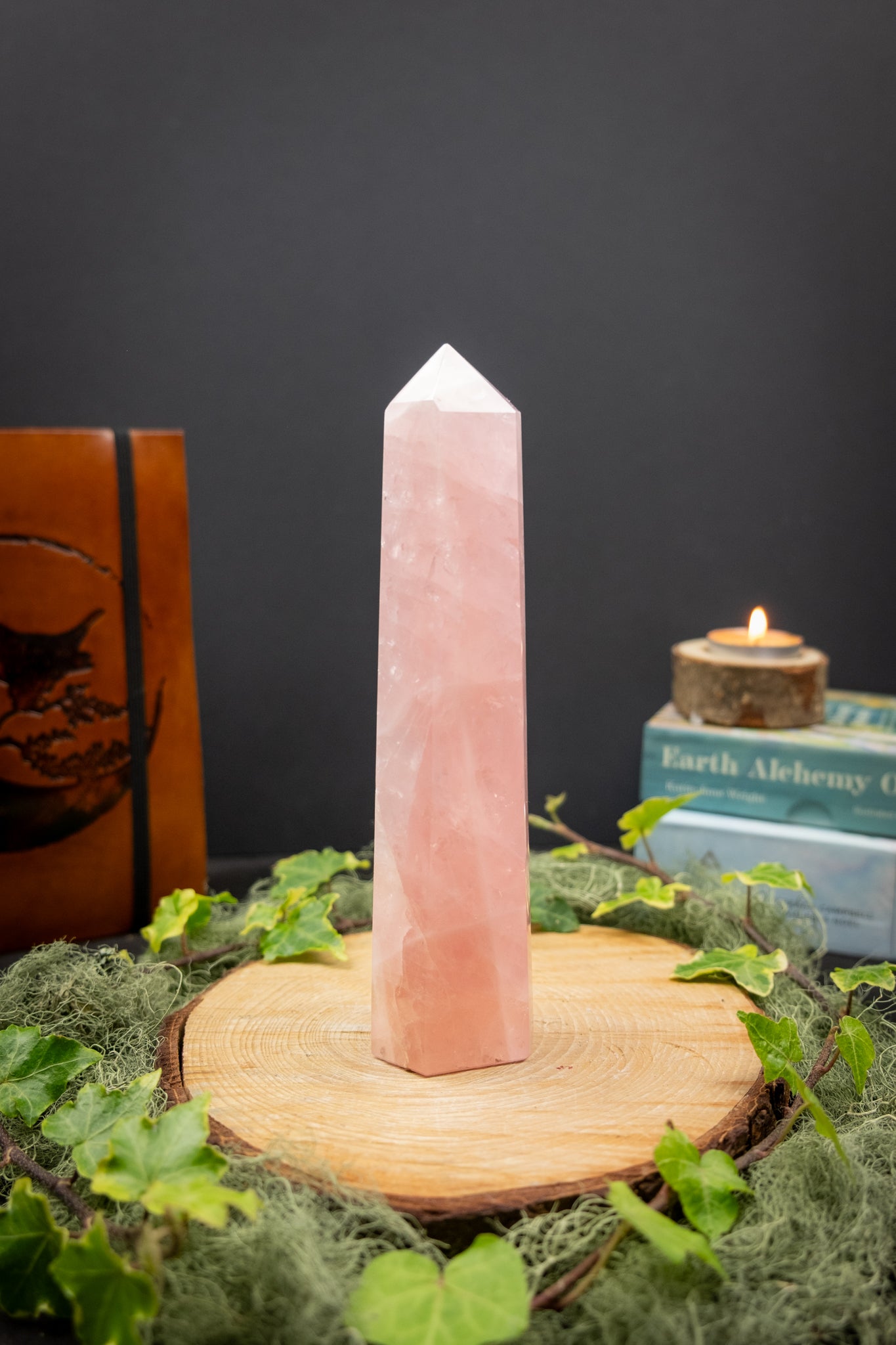 High Grade Rose Quartz Obelisk Madagascar, Gem Quality Rose Quartz Tower, Premium Pink Crystal Point for Heart Healing and Calm