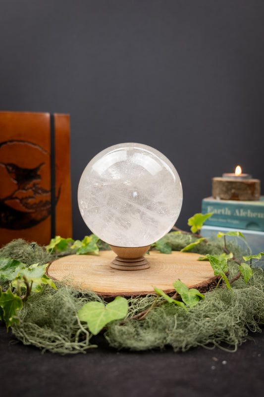 High Grade Clear Quartz Sphere Madagascar Gem Stone Large Crystal Sphere for Clarity Energy Amplification