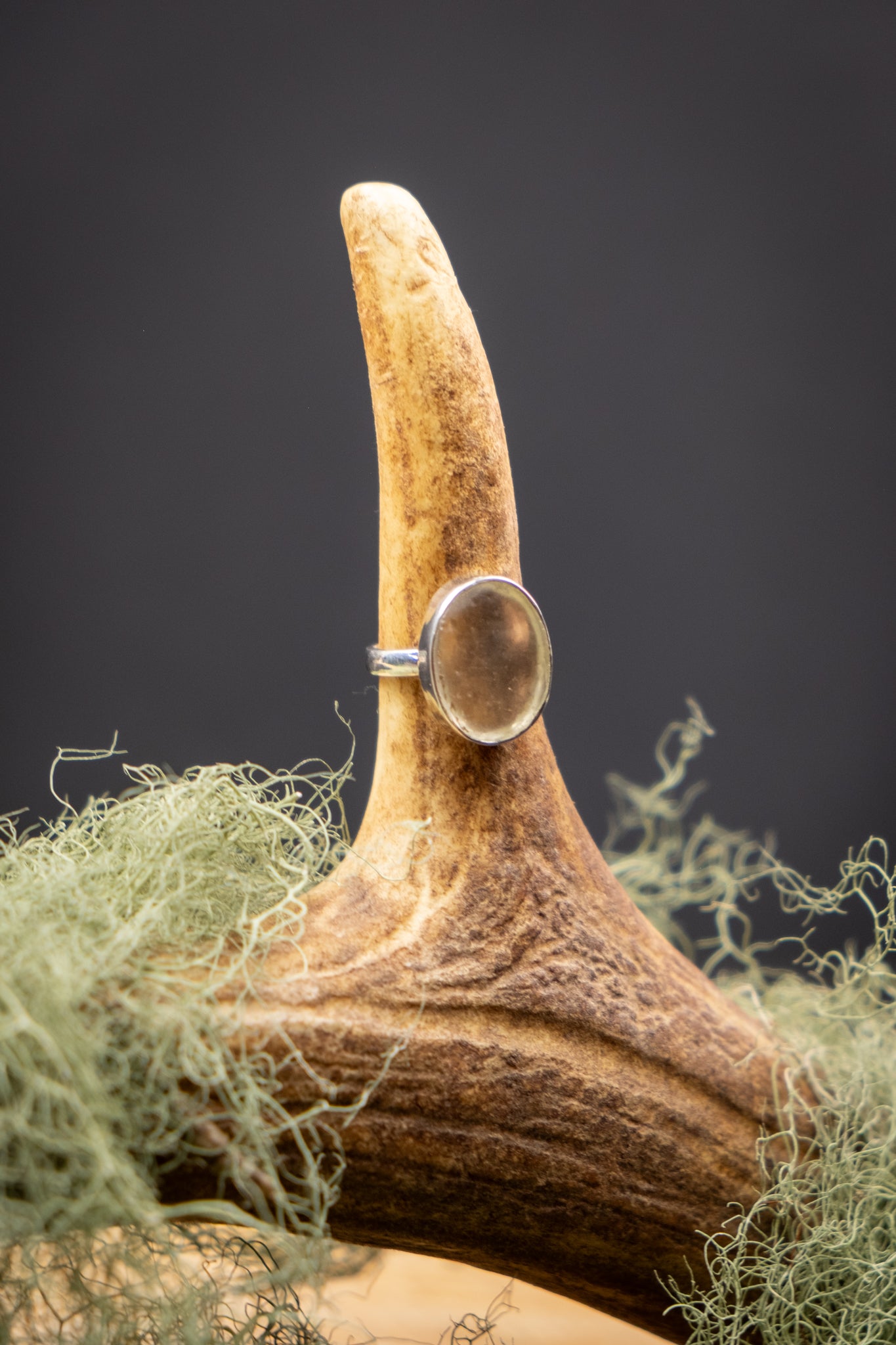 Rare Libyan Desert Glass Ring, Sterling Silver Crystal Ring, High Grade Yellow Tektite Gem Stone Jewellery, One of a Kind Size P