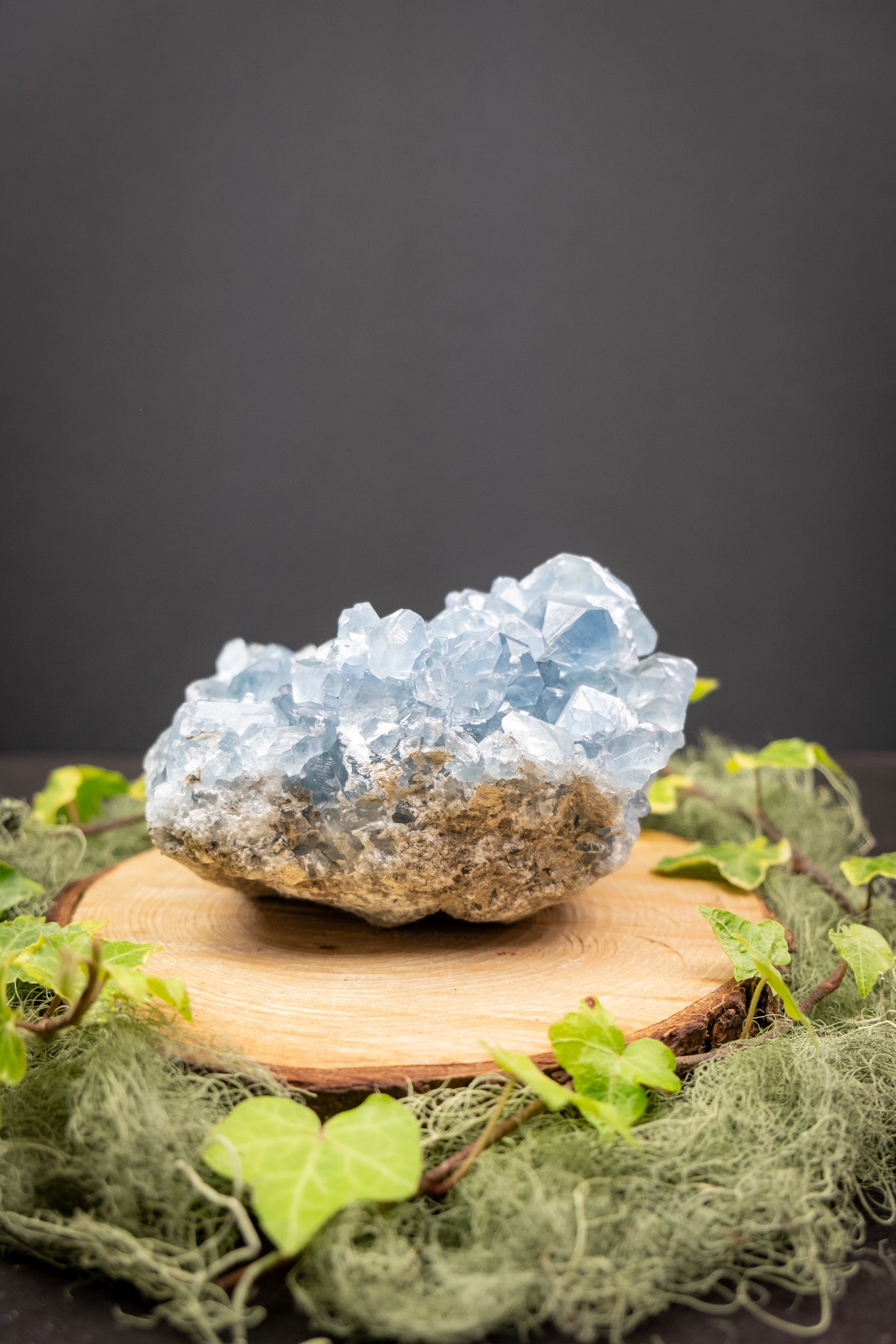 High Grade Celestite Cluster, Super Sparkly Celestine Crystal Gem Stone for Calming Energy and Angelic Connection