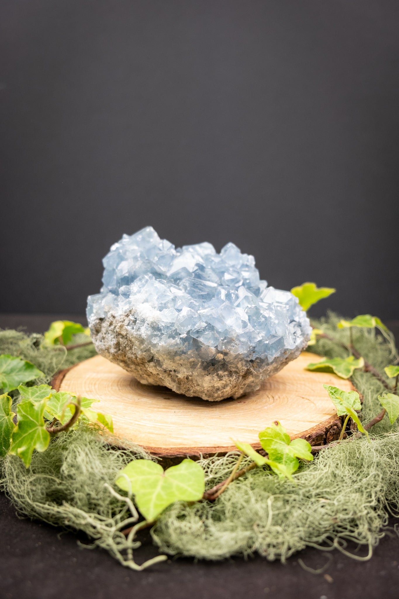 High Grade Celestite Cluster, Super Sparkly Celestine Crystal Gem Stone for Calming Energy and Angelic Connection