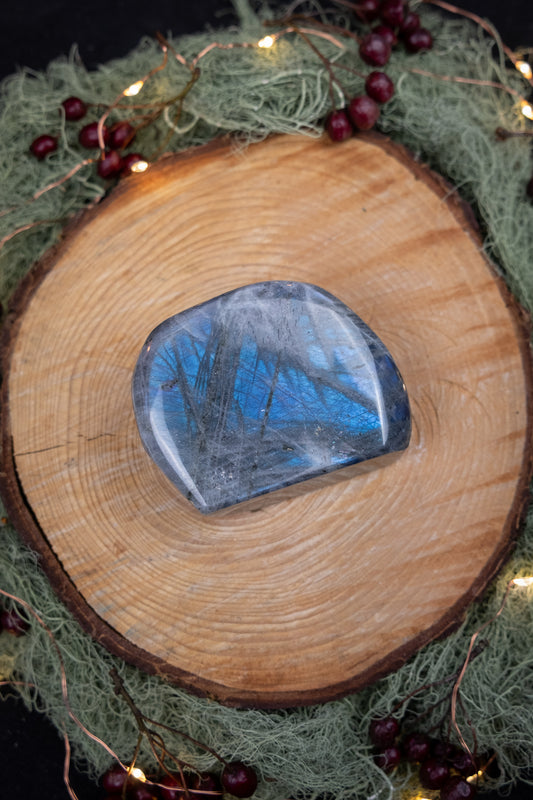 High Grade Blue and Purple Flash Labradorite Stone, Rare Fusion of Colour, Natural Gem from Madagascar