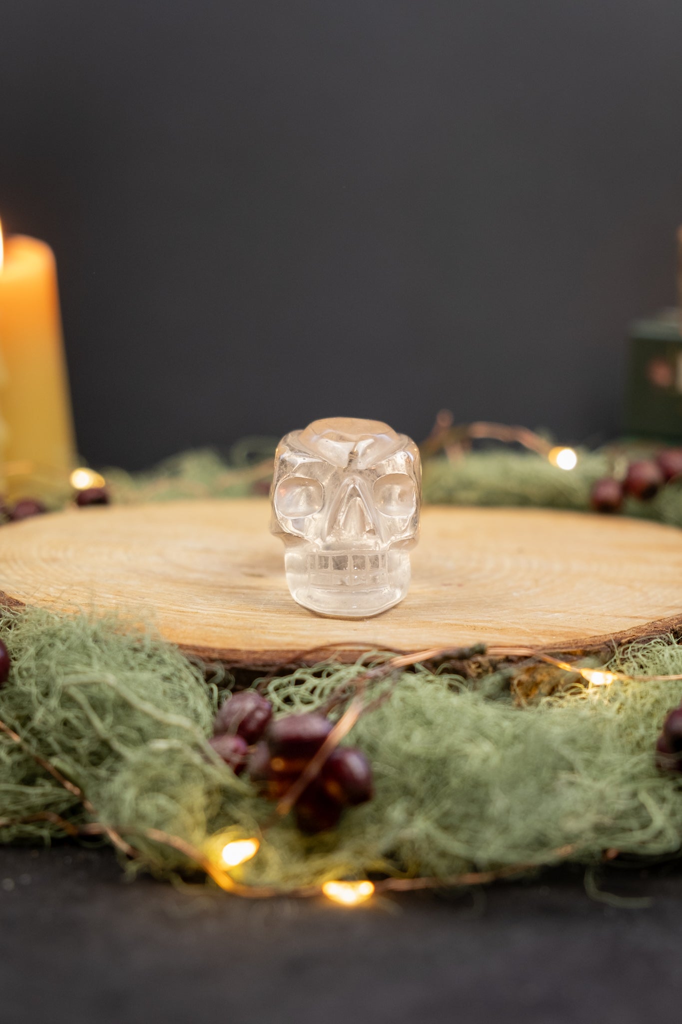 Smokey Lemurian Quartz Traveller Skull, High Grade Crystal Skull with Clarity and Rainbows, Rare Smokey Lemurian Stone Carving