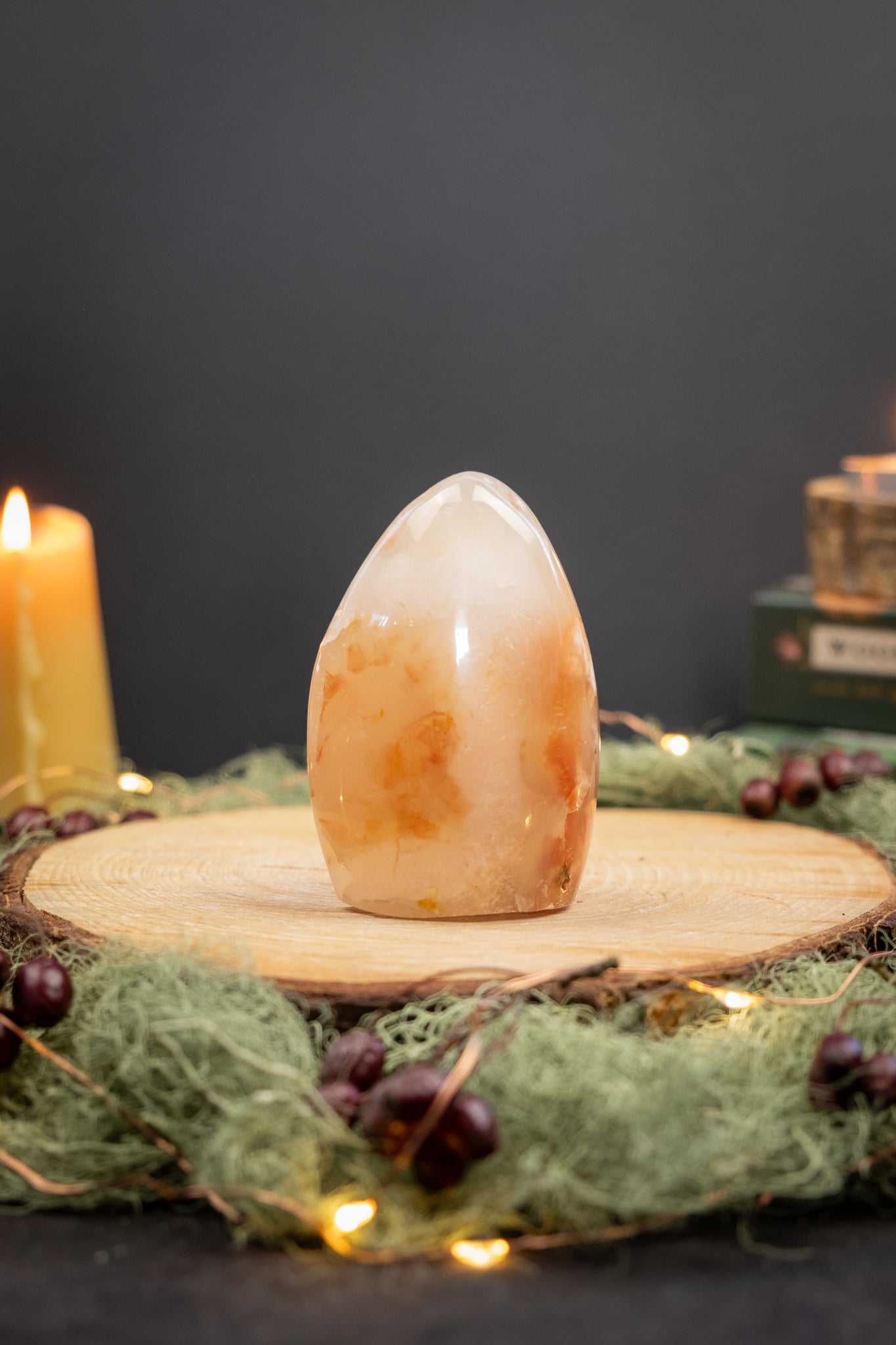 Flower Agate Freeform, Polished Flower Agate Stone for Self Growth and New Beginnings, Ethically Sourced Madagascar