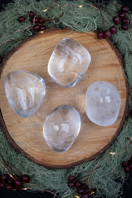 Clear Quartz River Pebble Stone Madagascar Crystal, High Grade Gem, Exceptional Clarity Crystal, Natural Water Rolled Stones