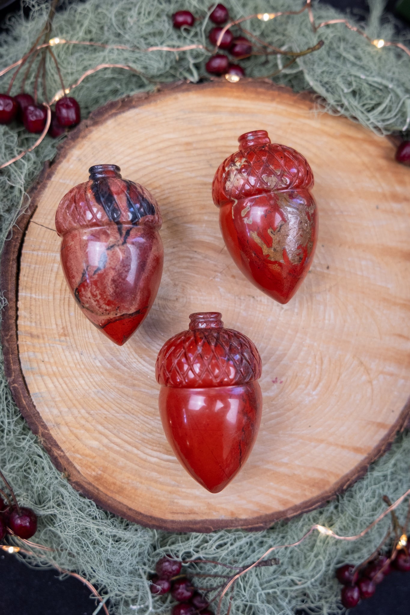 Red Jasper Acorn Crystal Carving, Chunky Red Jasper Stone, Grounding Strength and Rooted Energy, Ethically Sourced Natural Crystal