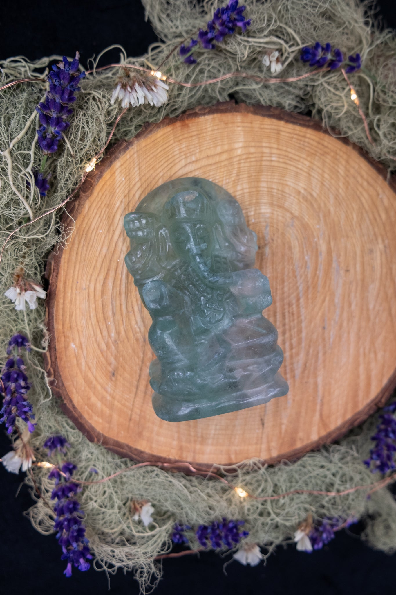 Green Fluorite Ganesh