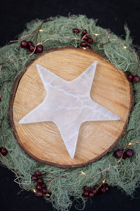 Selenite Star Charging Plate
