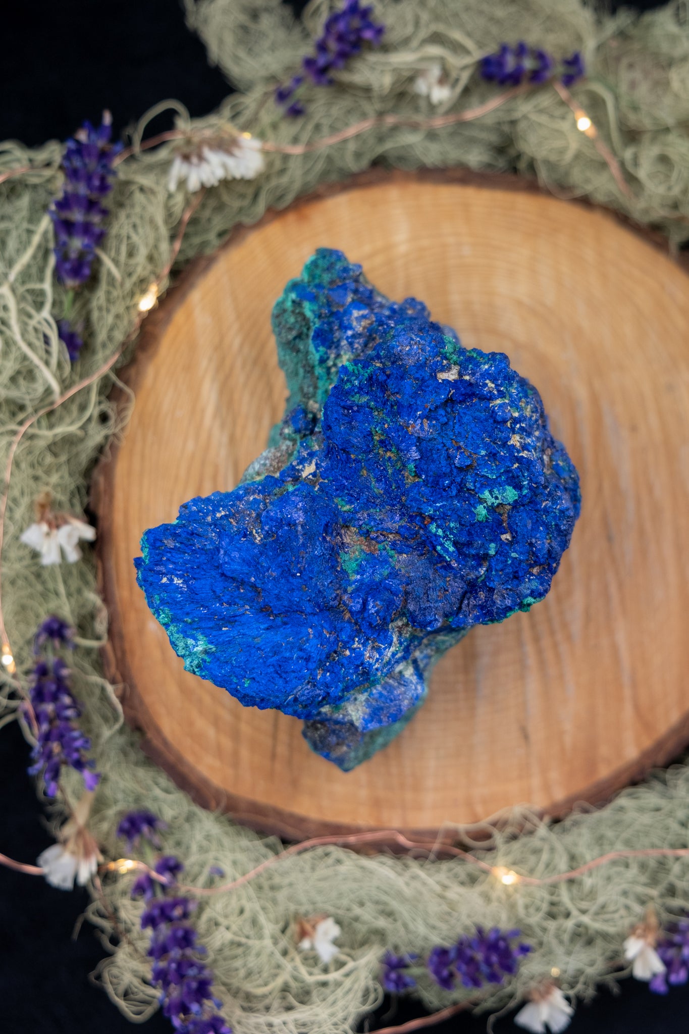 Azurite with Malachite