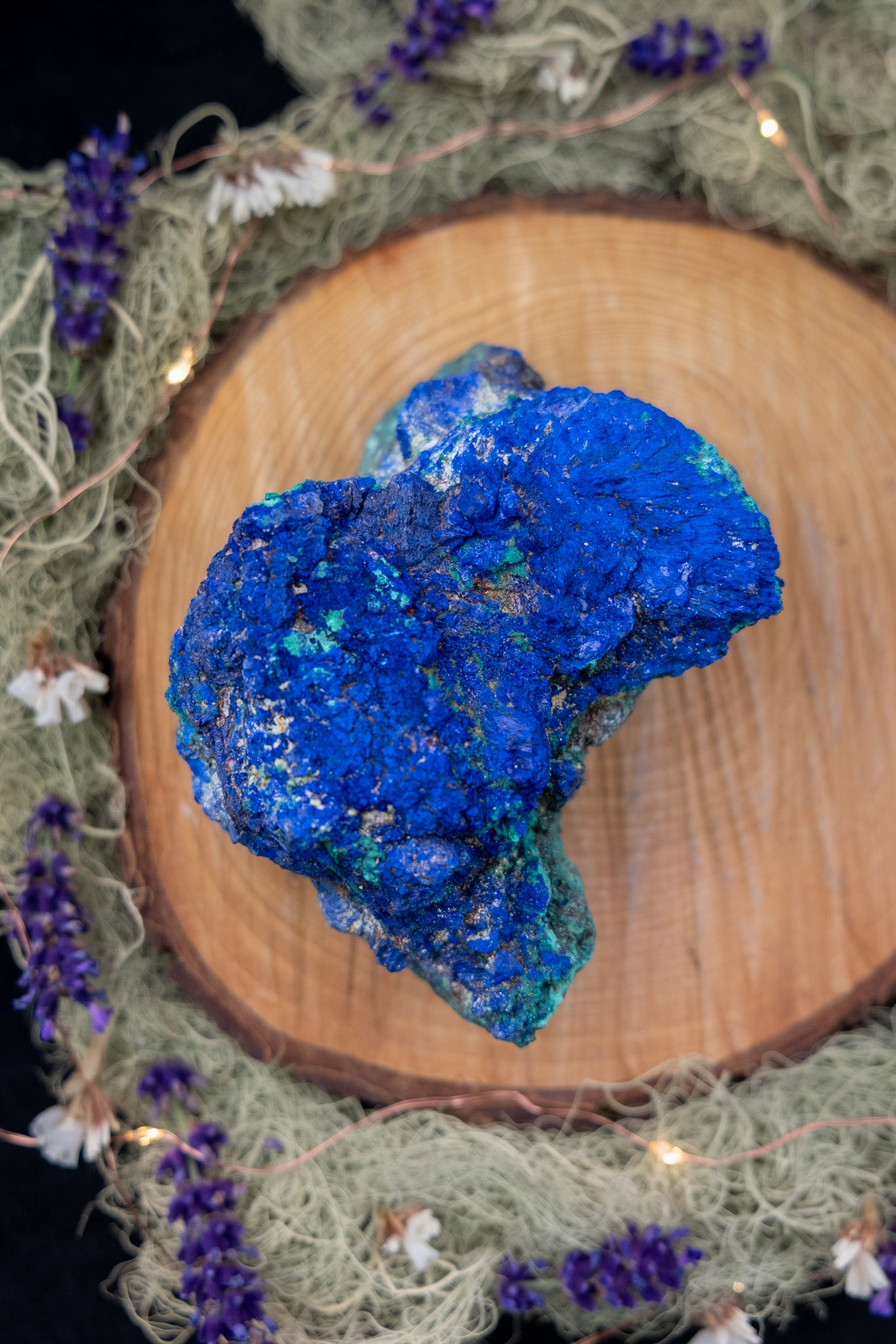 Azurite with Malachite