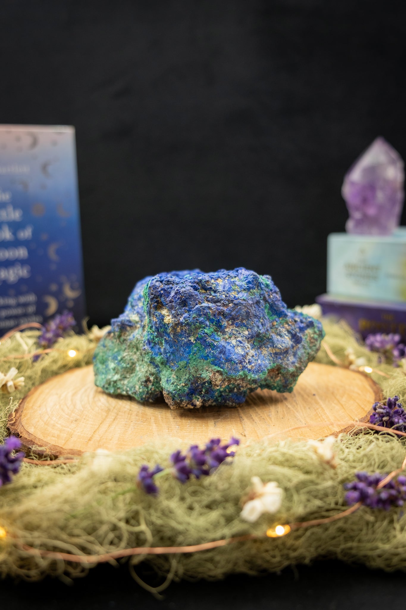 Azurite with Malachite