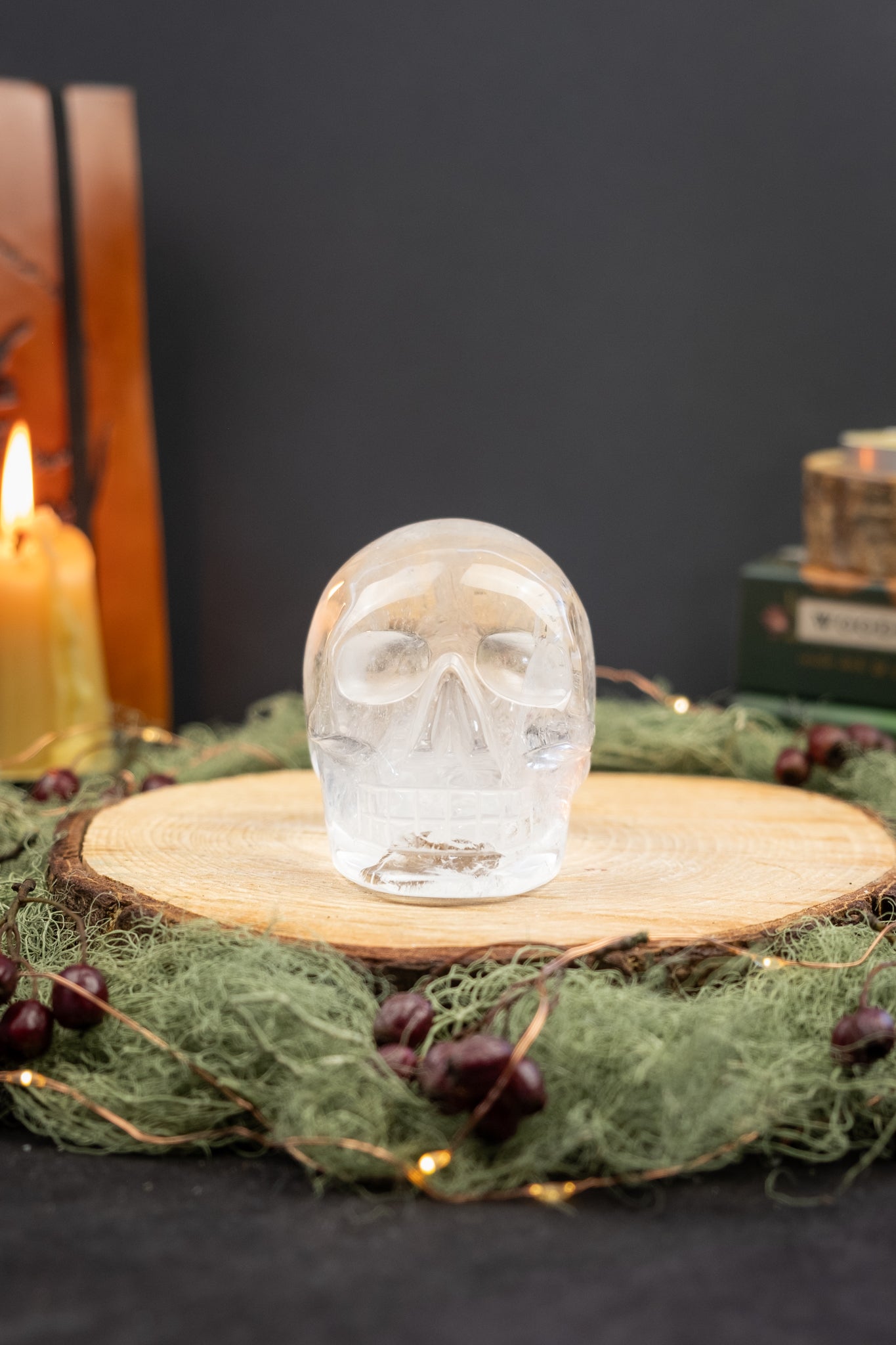 Lemurian Crystal Skull High Grade Clarity Crystal Skull Gem Stone Carving Hand Carved Quartz with Rainbows