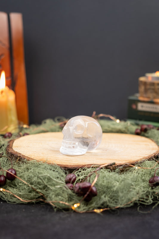 Lemurian Crystal Skull High Grade Clarity Crystal Skull Gem Stone Carving Hand Carved Quartz