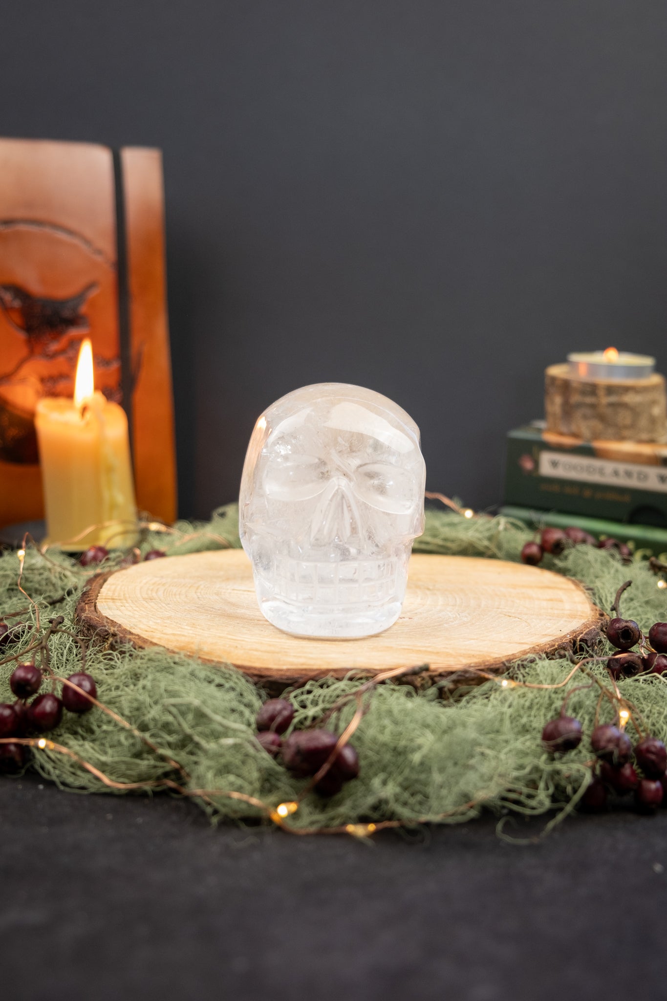 Lemurian Crystal Skull High Grade Clarity Crystal Skull Gem Stone Carving Hand Carved Quartz with Rainbows