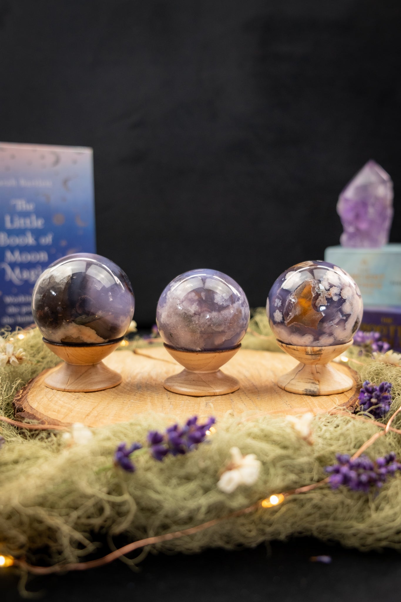 Purple Flower Agate Sphere