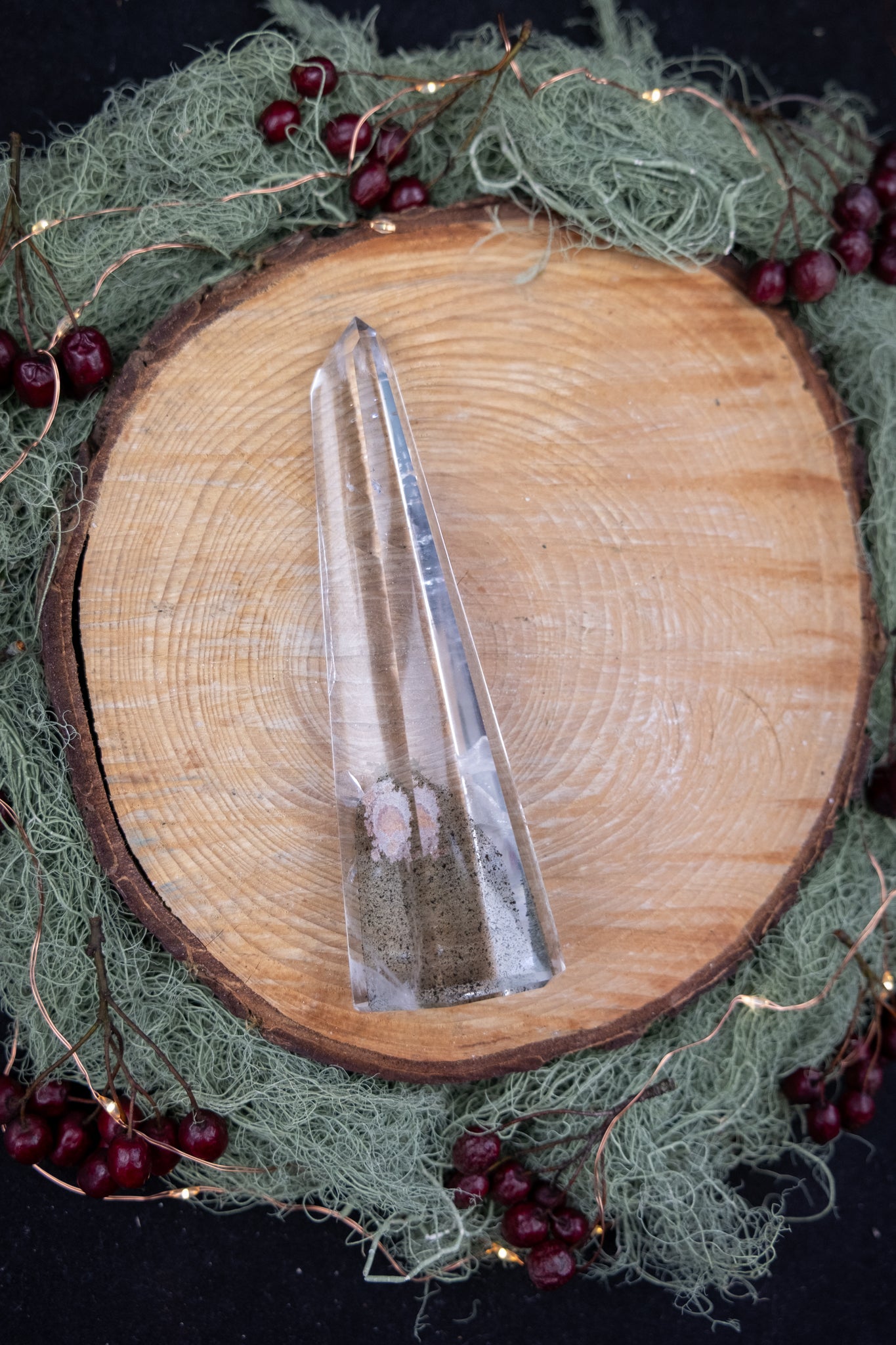 Shamanic Dream Quartz Point Madagascar, Exceptional Quality Crystal with Phantoms and Inner Clarity