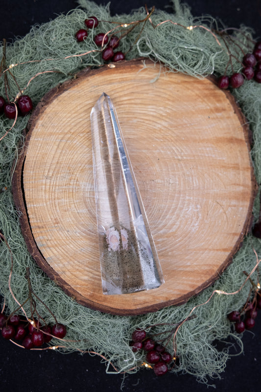 Shamanic Dream Quartz Point Madagascar, Exceptional Quality Crystal with Phantoms and Inner Clarity