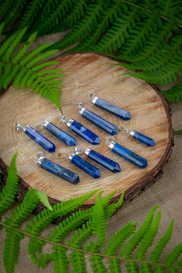 Lapis Lazuli crystal pendant, Genuine A grade, Madani Lapis, Ancient wisdom, Throat and Third eye chakra, Silver pendant, Crystal for truth.