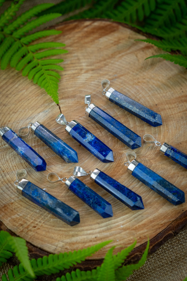 Lapis Lazuli crystal pendant, Genuine A grade, Madani Lapis, Ancient wisdom, Throat and Third eye chakra, Silver pendant, Crystal for truth.