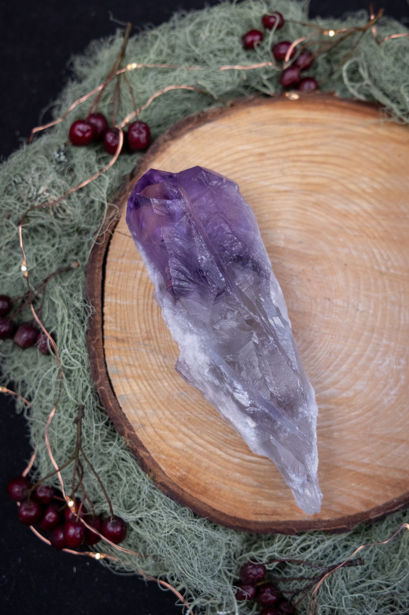 Amethyst Sceptre Crystal, High Grade Amethyst Gem, Phantom Amethyst Stone, Powerful Spiritual Healing Crystal