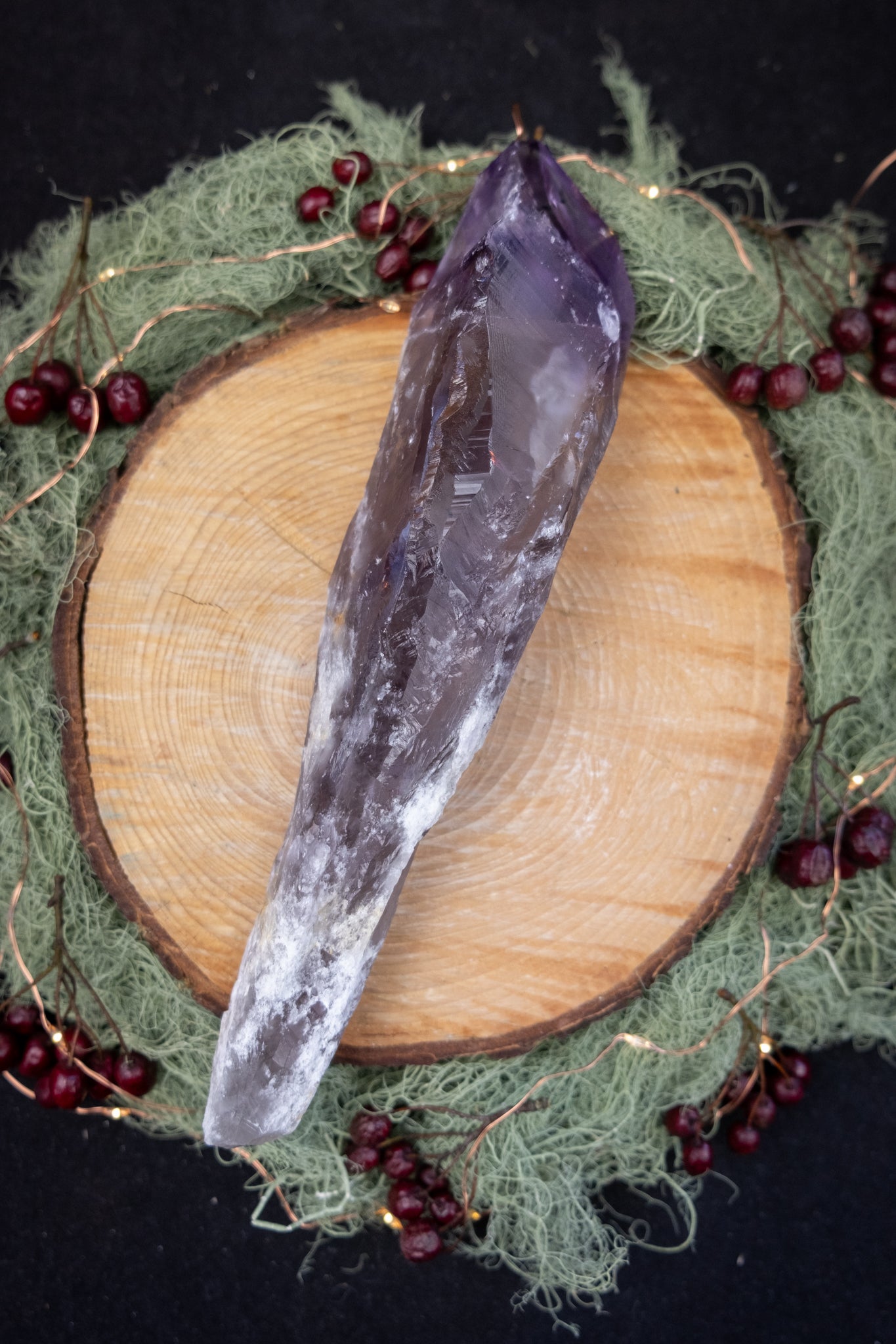 Large Amethyst Sceptre Crystal, Royal Amethyst Stone, High Grade Amethyst Wand, Deep Purple Gem, Natural Amethyst Point for Healing