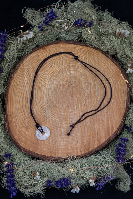 Clear Quartz Pi Stone Pendant