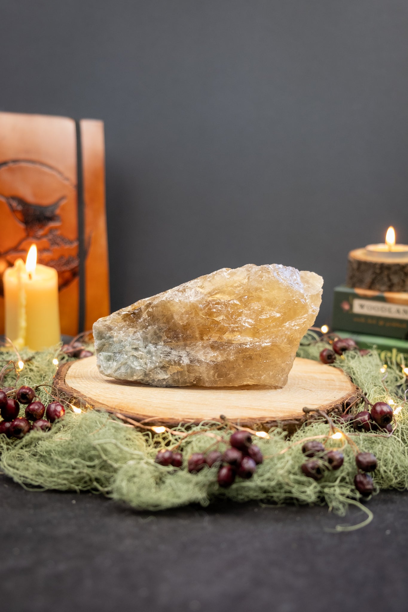 Raw Natural Citrine with Aquamarine and Tourmaline Crystal, High Grade Brazilian Stone, Rare Mineral Formation