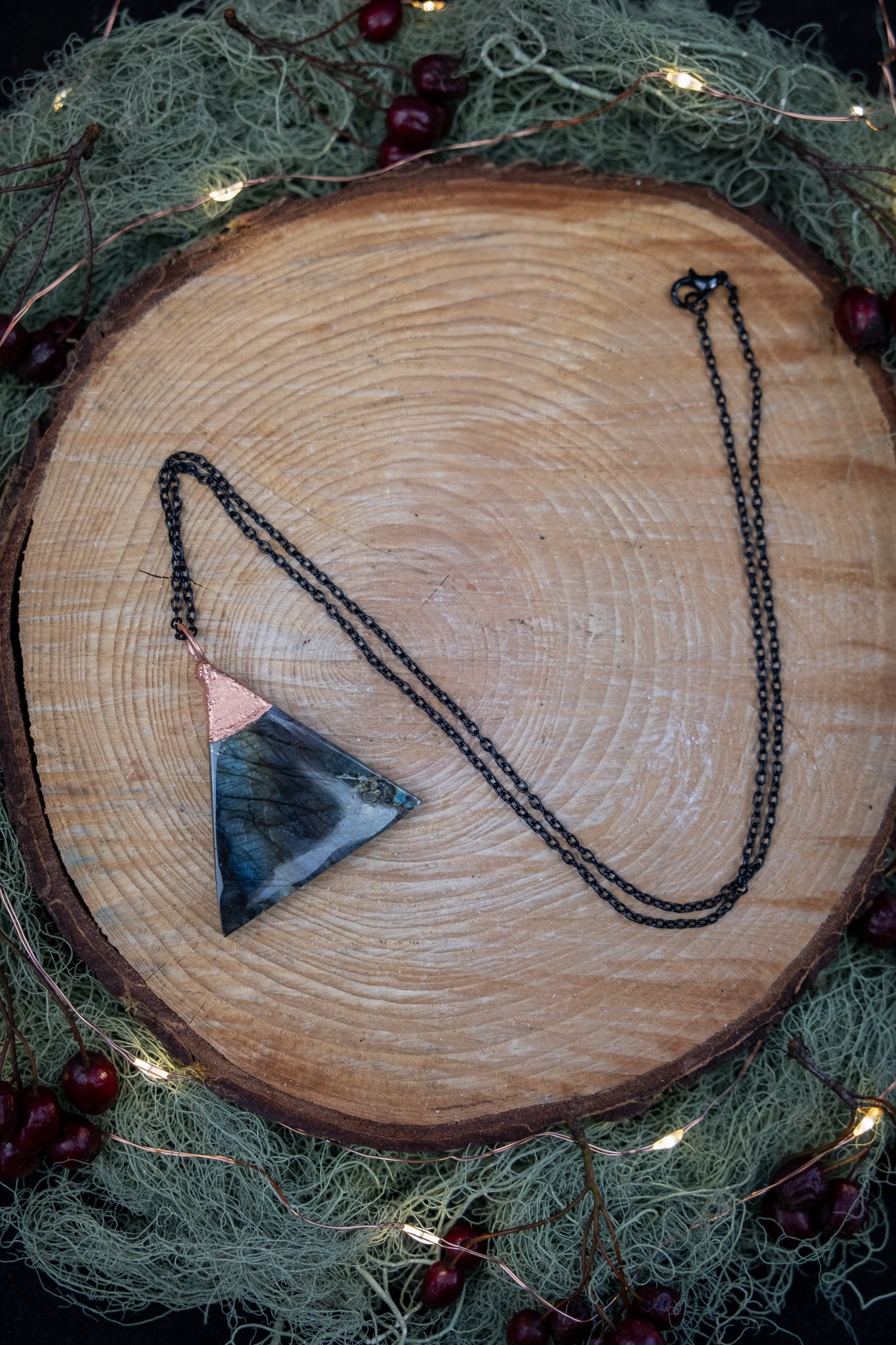 Labradorite Copper Pendant