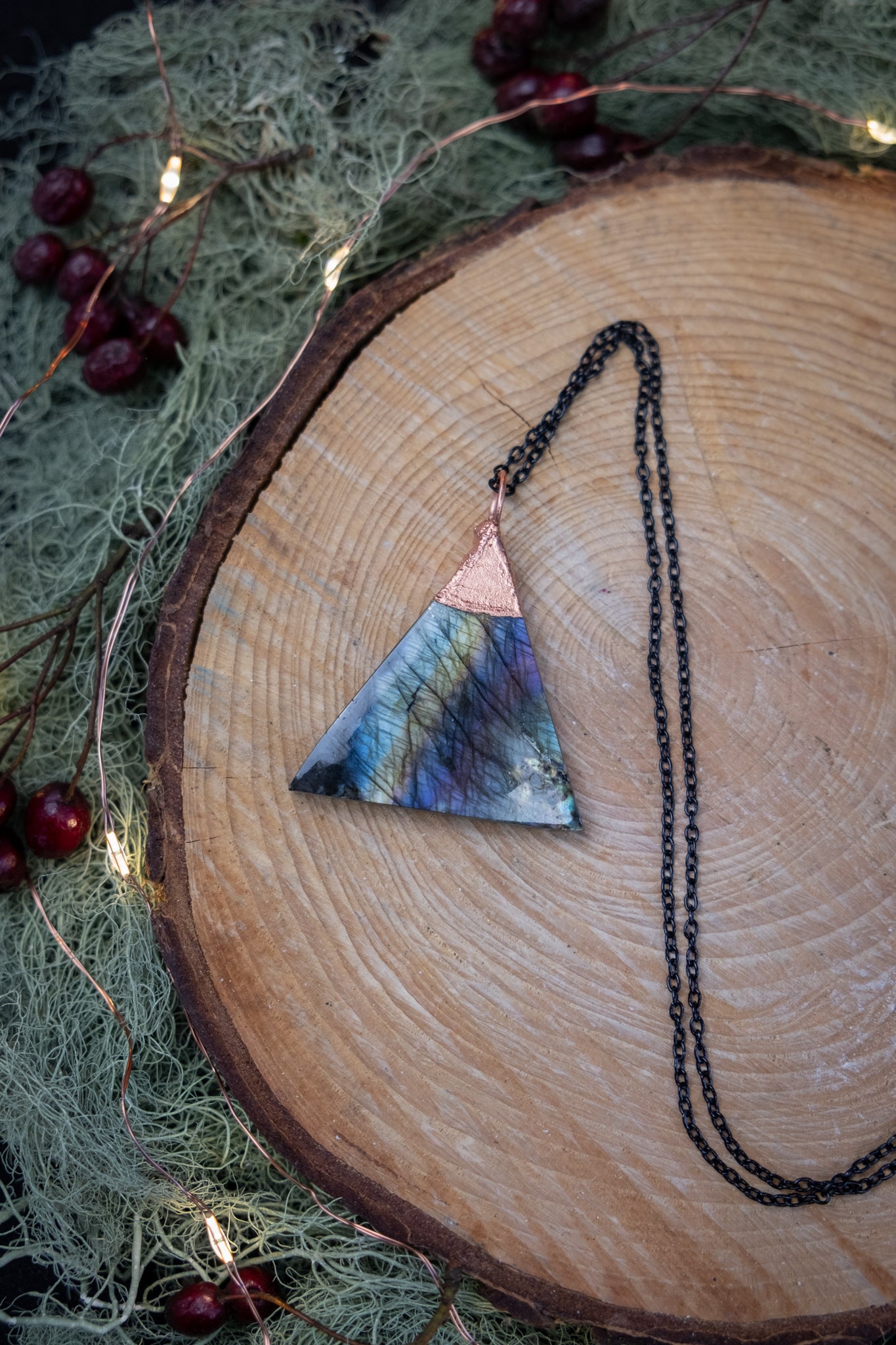 Labradorite Copper Pendant