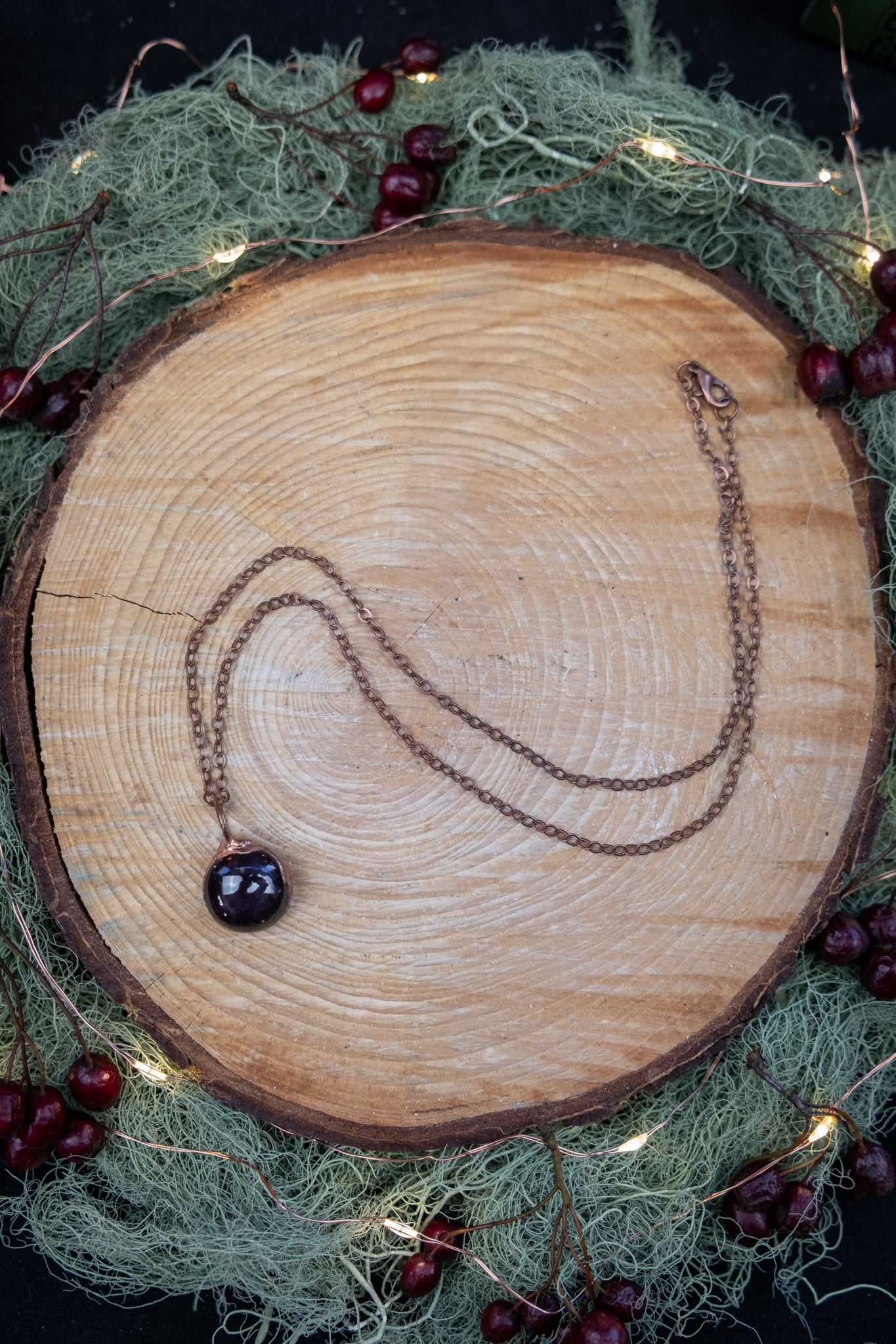 Star Ruby Copper Pendant