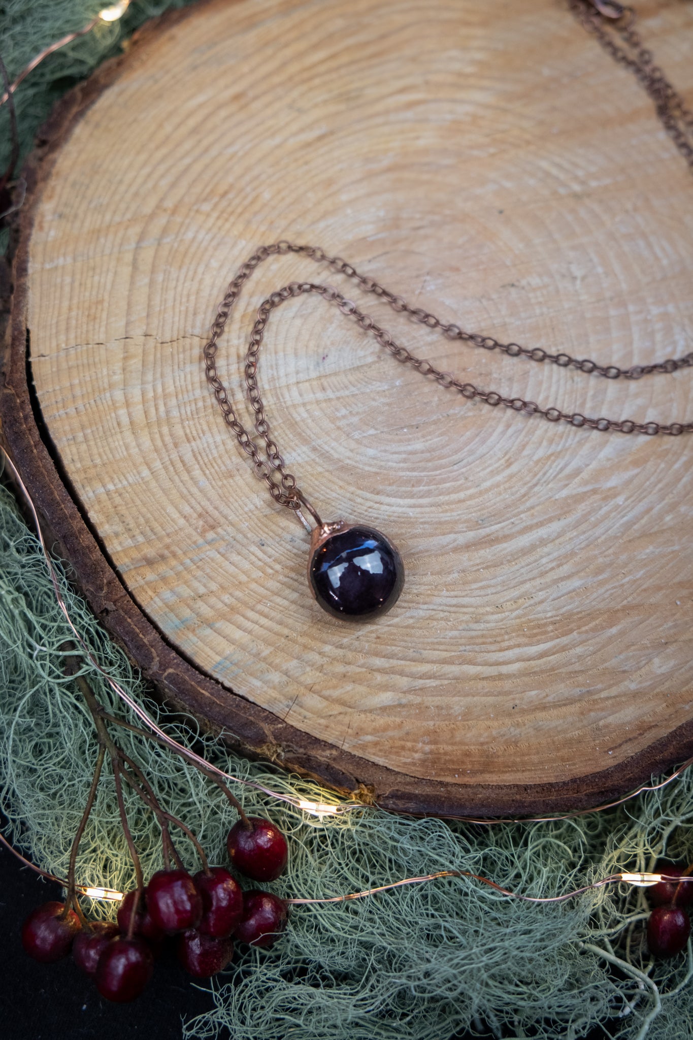 Star Ruby Copper Pendant