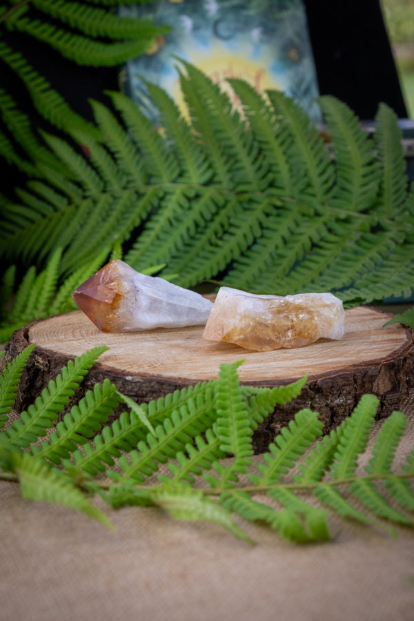 Citrine crystal raw points, Heat treated Citrine, Crystal for manifestation.