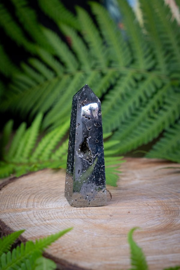 Pyrite crystal point.