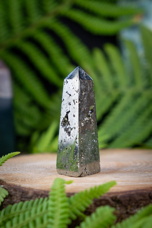 Pyrite crystal point.