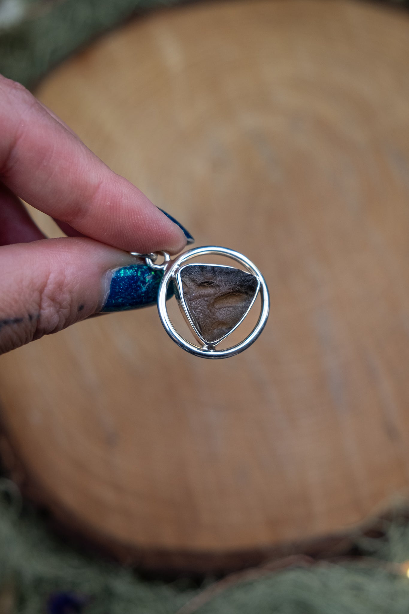 Agni Manitite (Indonesian Tektite) Sterling Silver Pendant