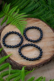 Shungite Crystal Bracelet, 8mm bead, EMF Protection crystal