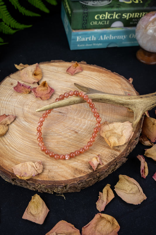 Sunstone crystal bracelet.