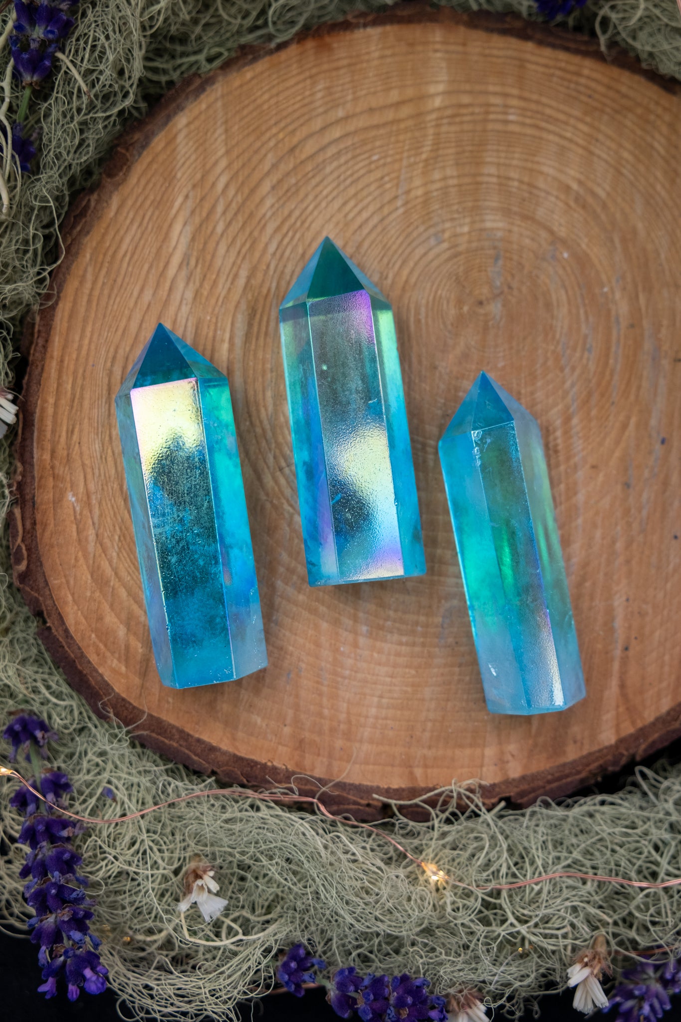 Blue Aura Quartz Point