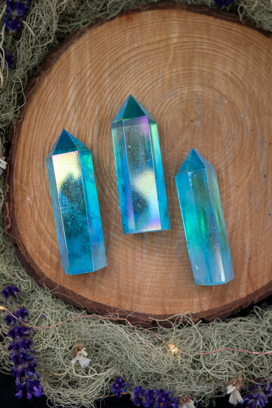 Blue Aura Quartz Point