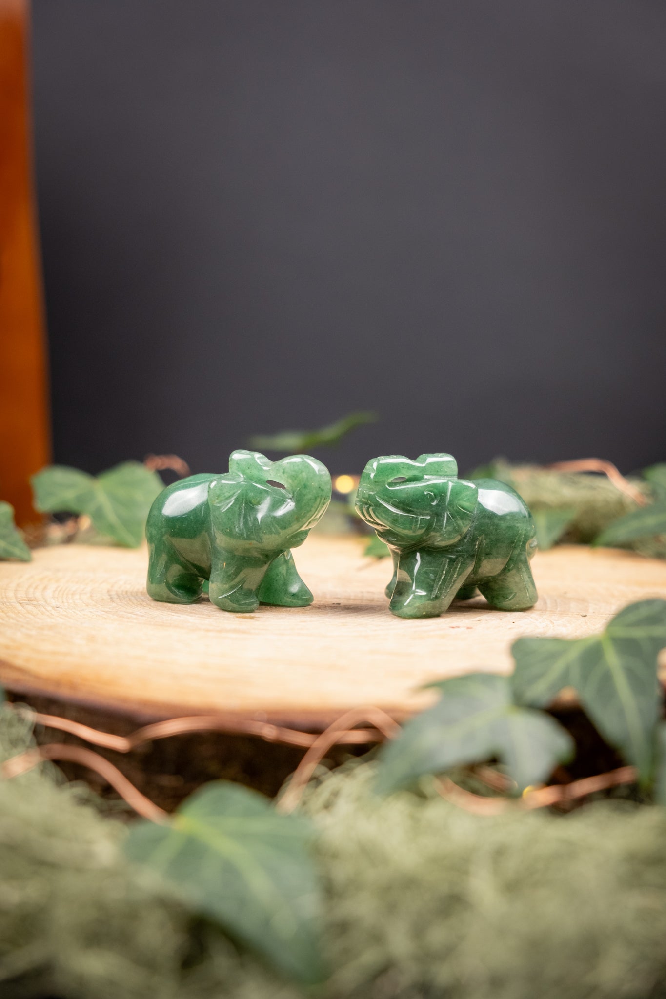 Green Aventurine Elephant Carving, Hand Carved Crystal Elephant for Luck and Abundance, Ethically Sourced from India