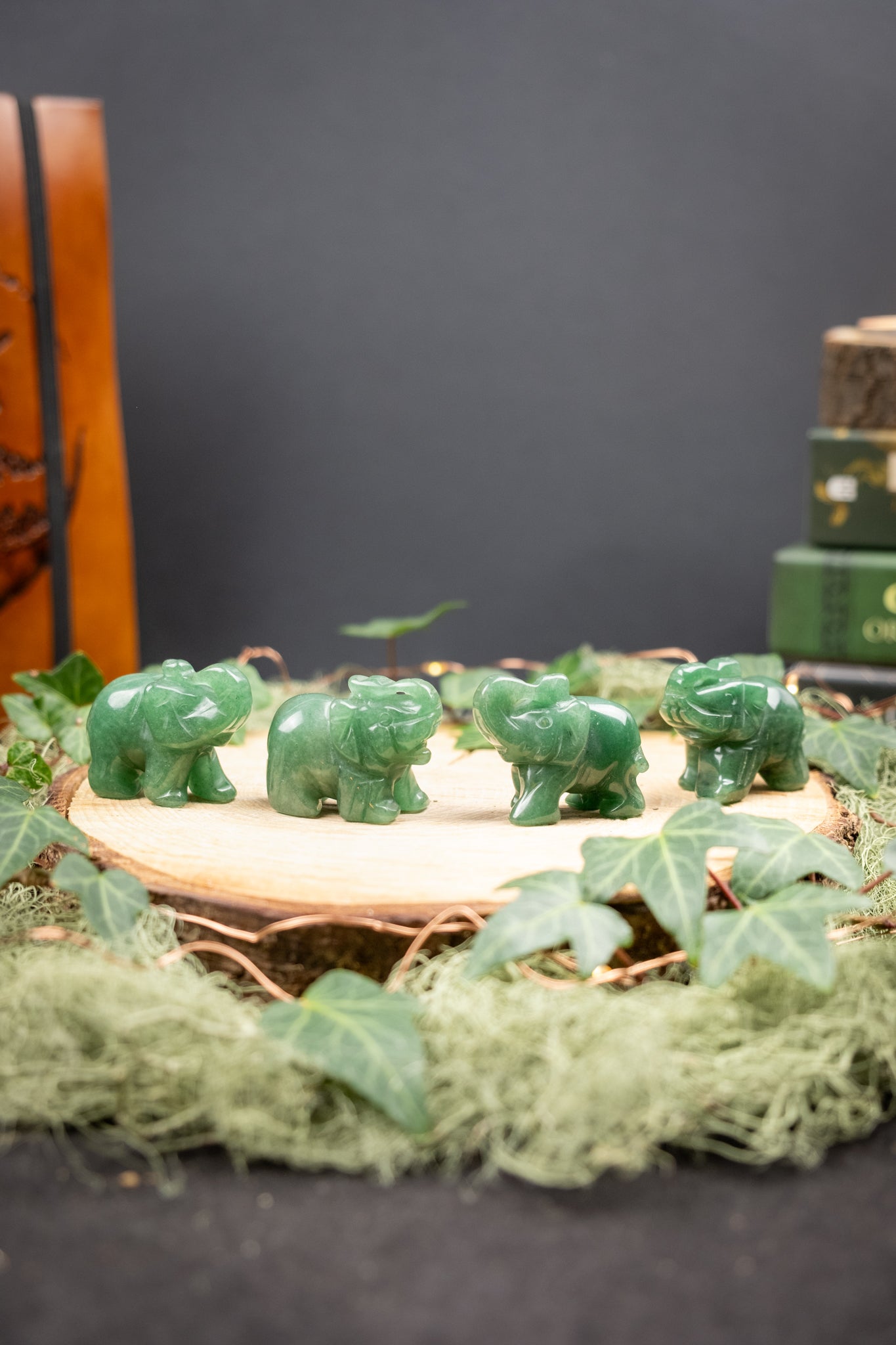Green Aventurine Elephant Carving, Hand Carved Crystal Elephant for Luck and Abundance, Ethically Sourced from India