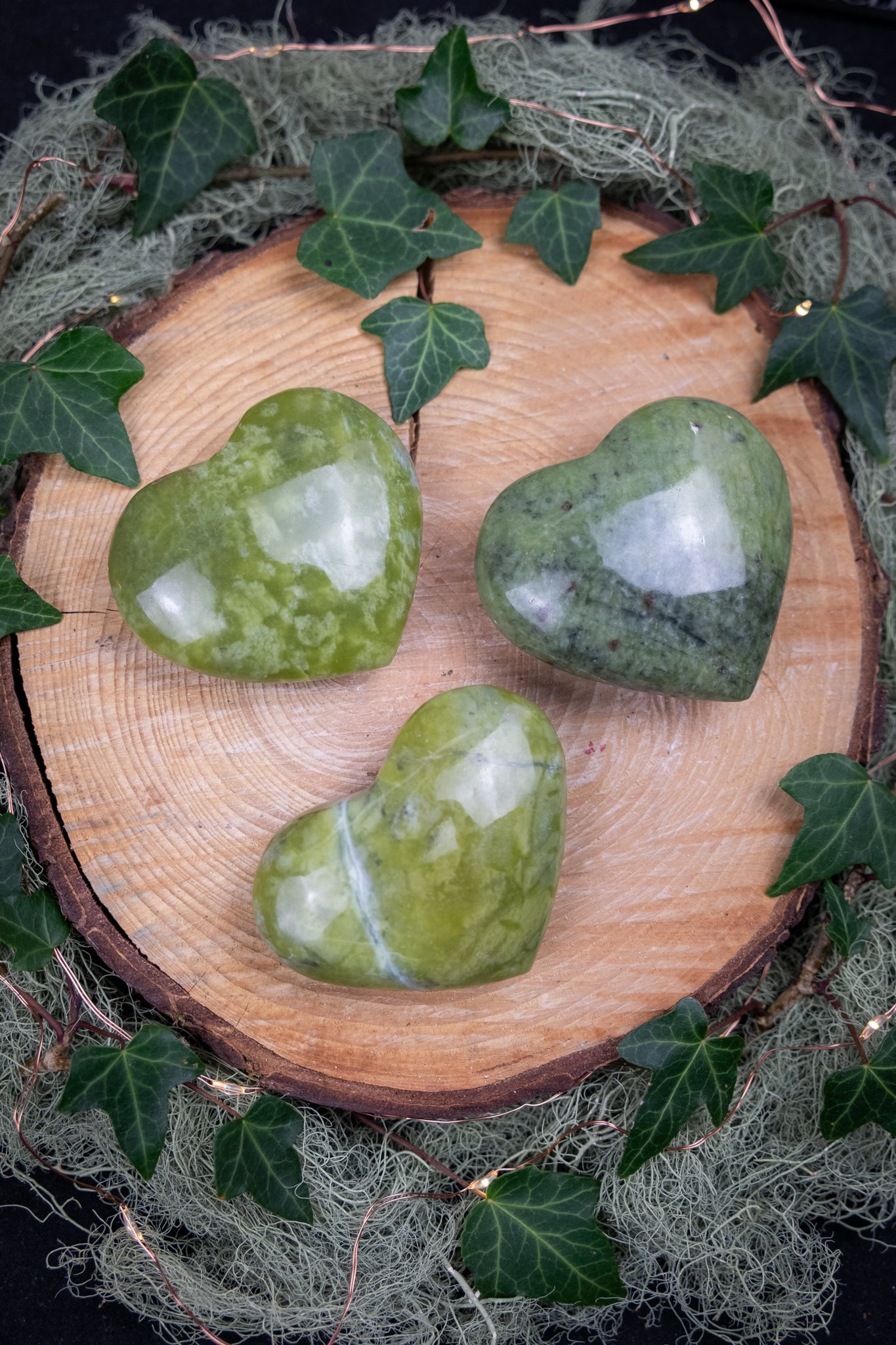 Serpentine Heart Crystal Pakistan, Polished Green Stone, Heart Chakra Healing Crystal, Grounding Emotional Support Gem