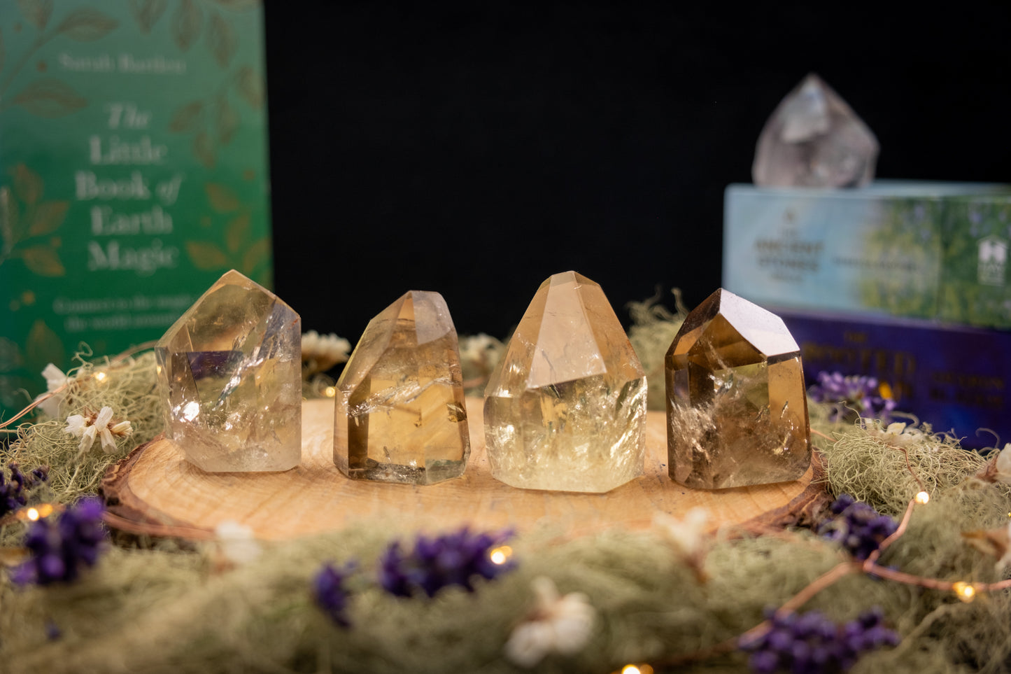 Natural Brazilian Citrine Free Standing Point