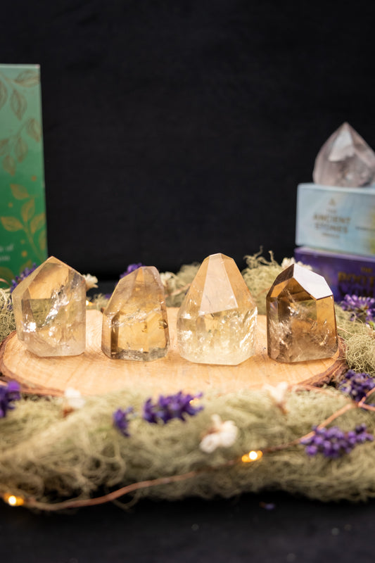 Natural Brazilian Citrine Free Standing Point