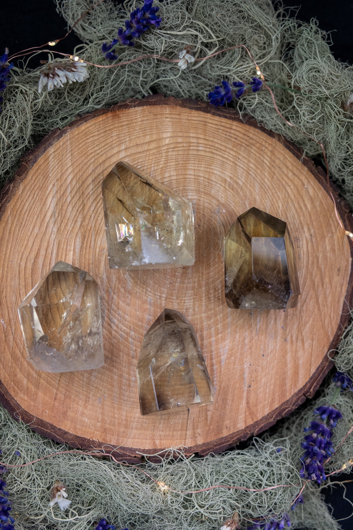 Natural Brazilian Citrine Free Standing Point