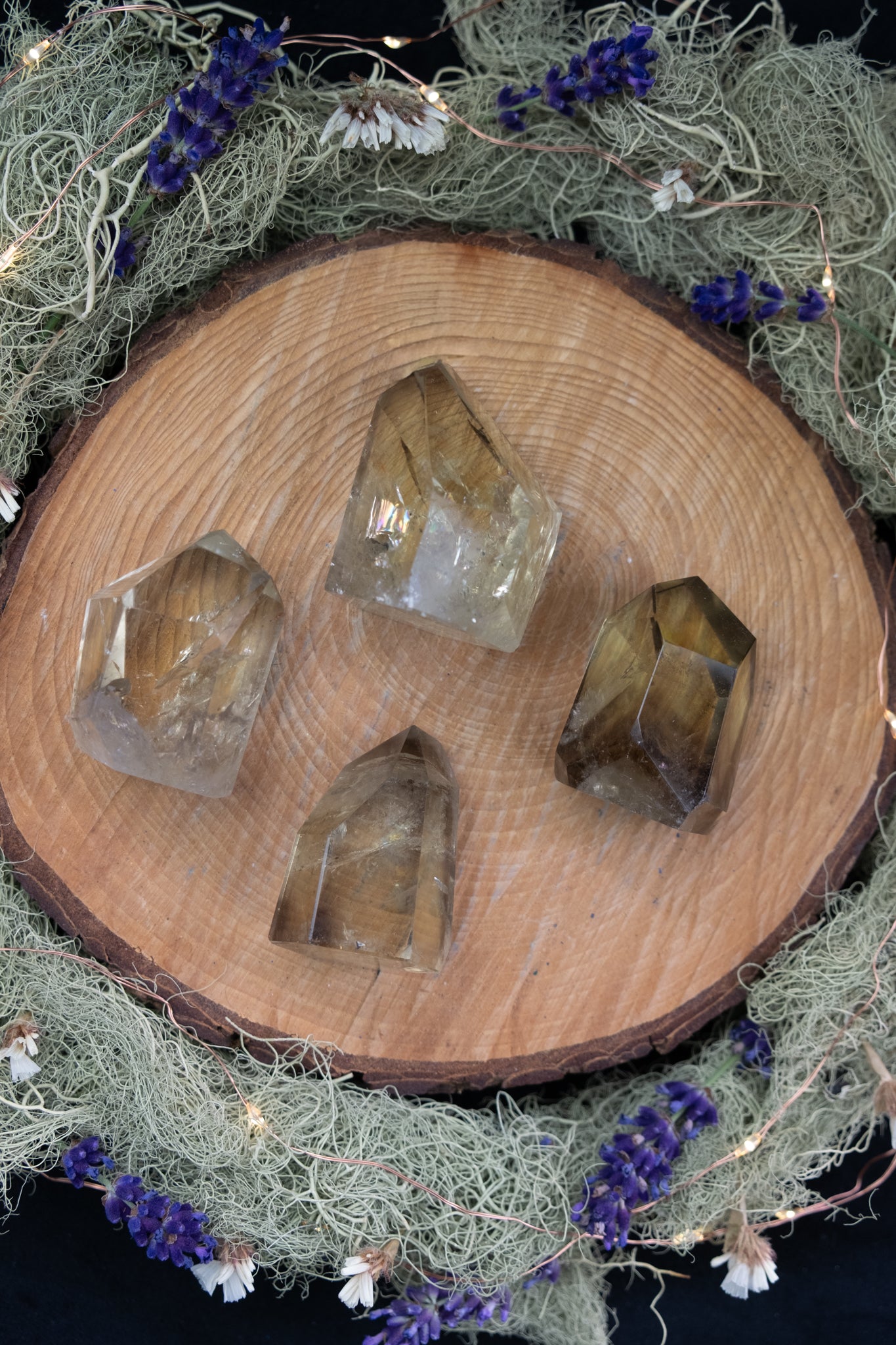 Natural Brazilian Citrine Free Standing Point