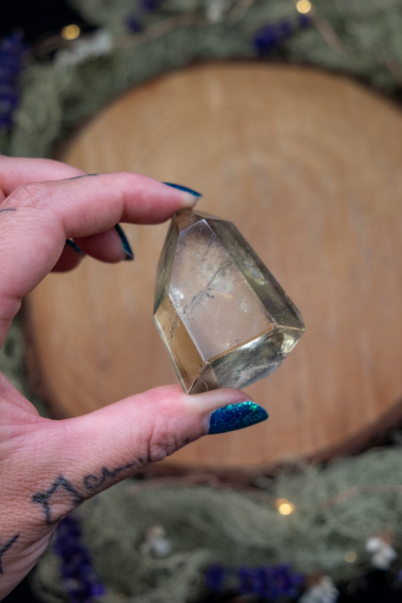 Natural Brazilian Citrine Free Standing Point