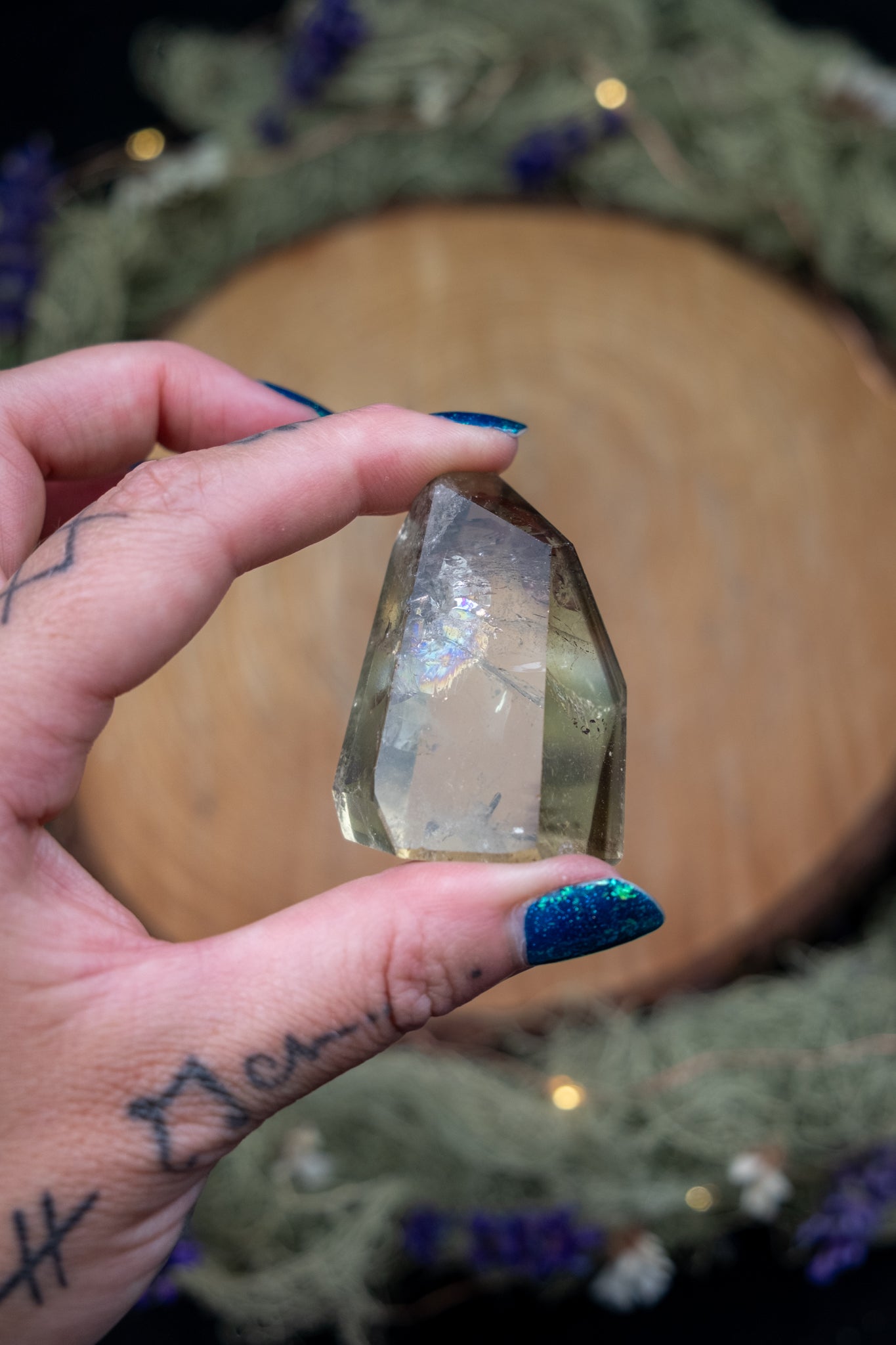 Natural Brazilian Citrine Free Standing Point